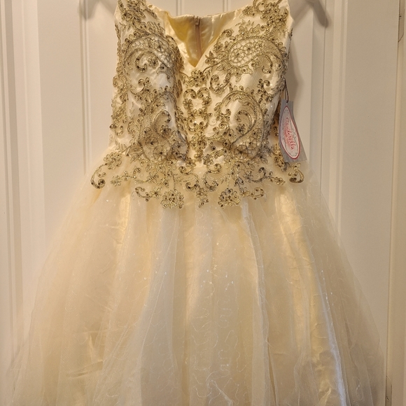 NEW Girls V Neck Beadee Tulle Short Junior Bridesmaid Dress